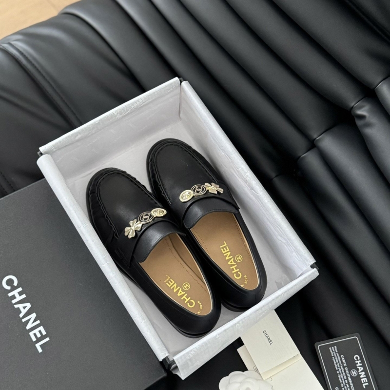 Ch*el leather shoes